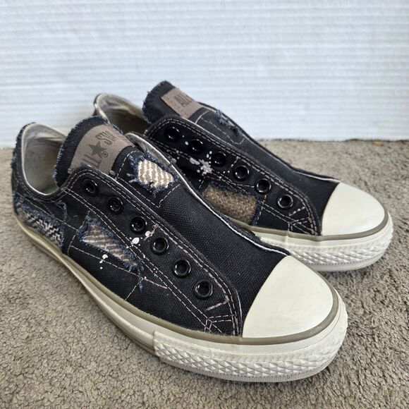 Converse Shoes - Converse Chuck Taylor All Star Patchwork Slip On Black/ Gray/ Tan Y2K Wos Size 7